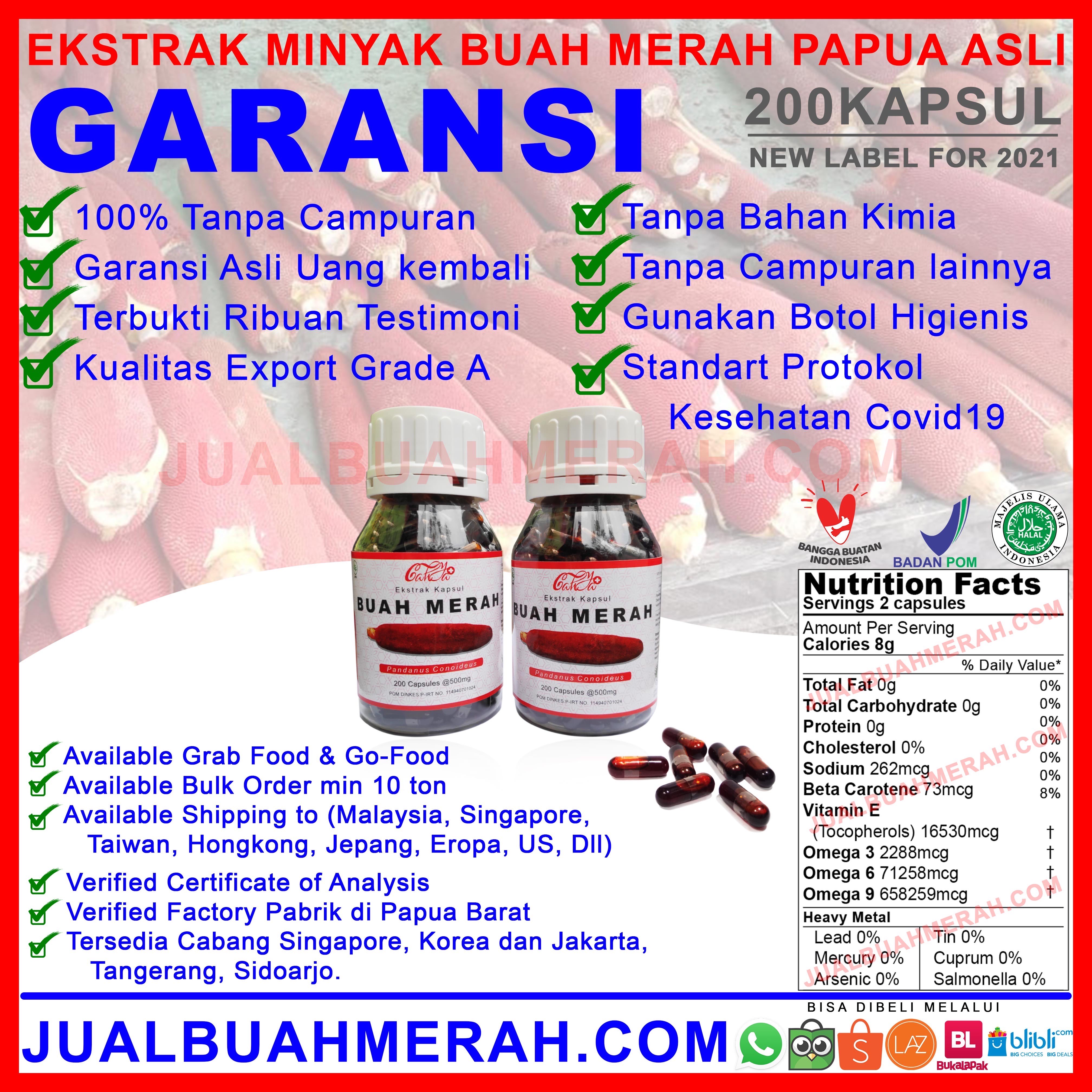 Buah Merah Papua Red Fruit Oil Capsule