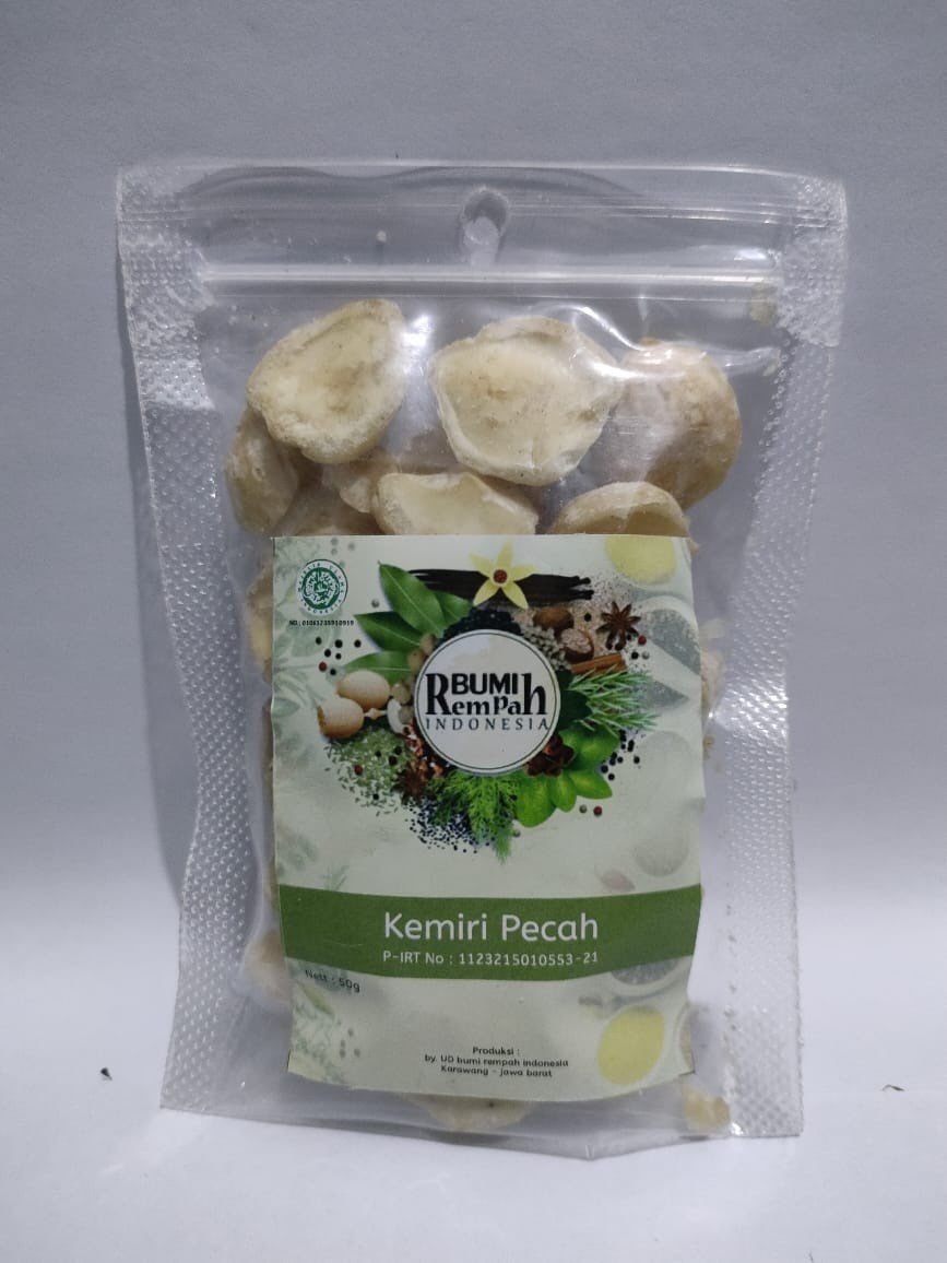 Bumbu Kemiri Bulat Kemasan 50gr-100gr dan Kemiri Pecah Kemasan 50gr