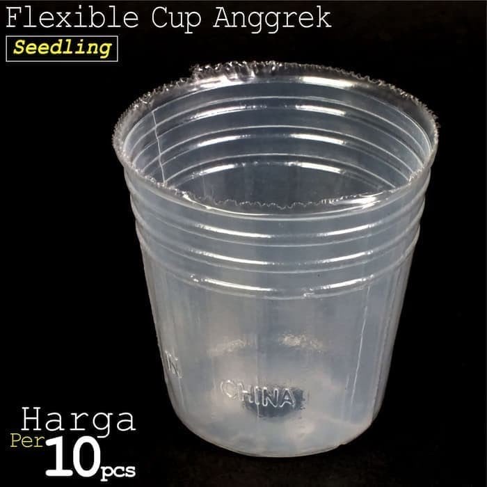 Pot Plastik Flexible Cup Anggrek Pot Bibit Seedling Ukuran 1.5 - 5 Cm