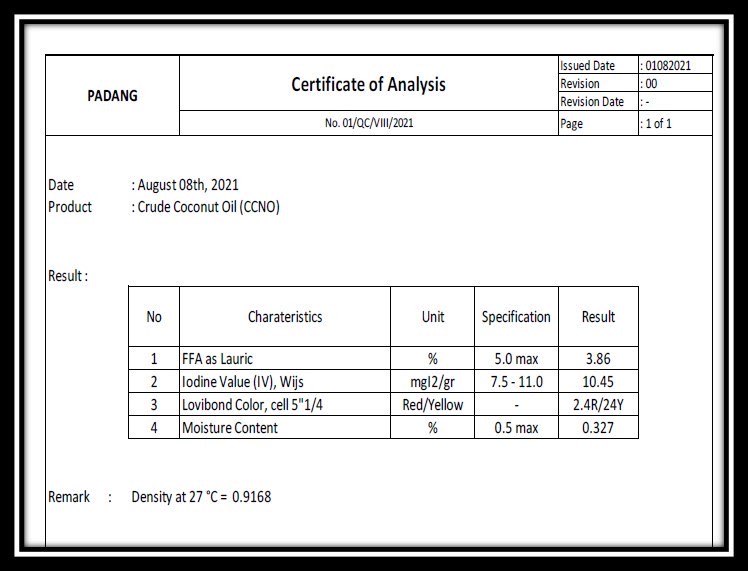 Jual Minyak Kelapa / Crude Coconut Oil Berkualitas