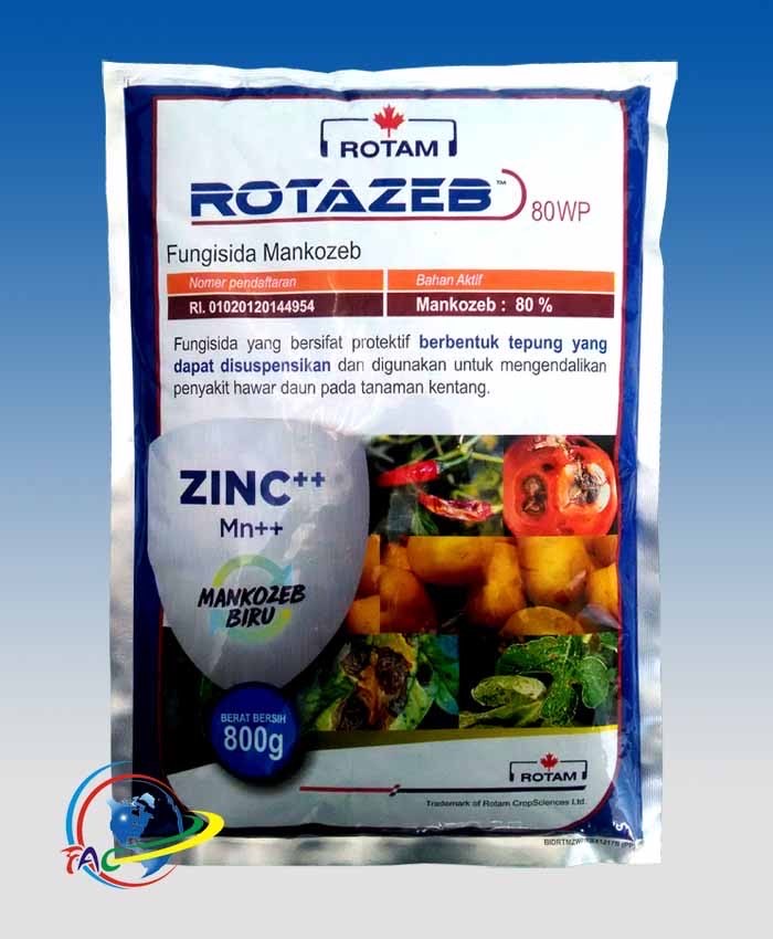Fungisida Rotazeb 80 WP-mankozeb biru