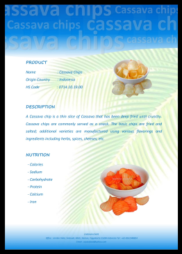 Keripik Singkong Ekspor (Cassava Chips)