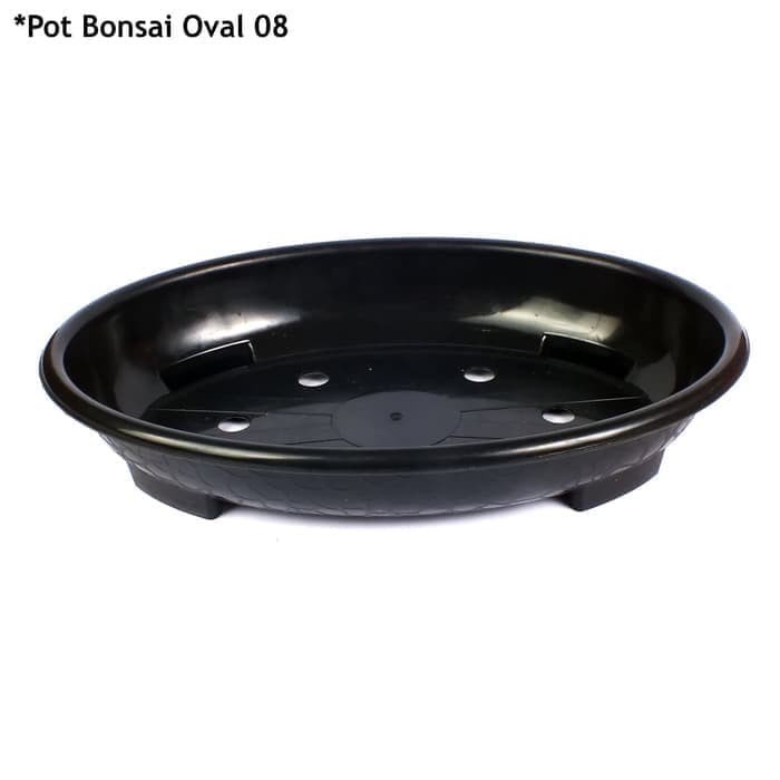 Pot Bonsai Oval Plastik Hitam 08