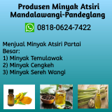 Minyak atsiri temulawak cengkeh dan sereh wangi