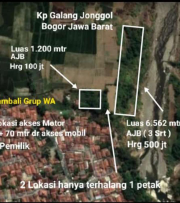 dijual tanah di jonggol