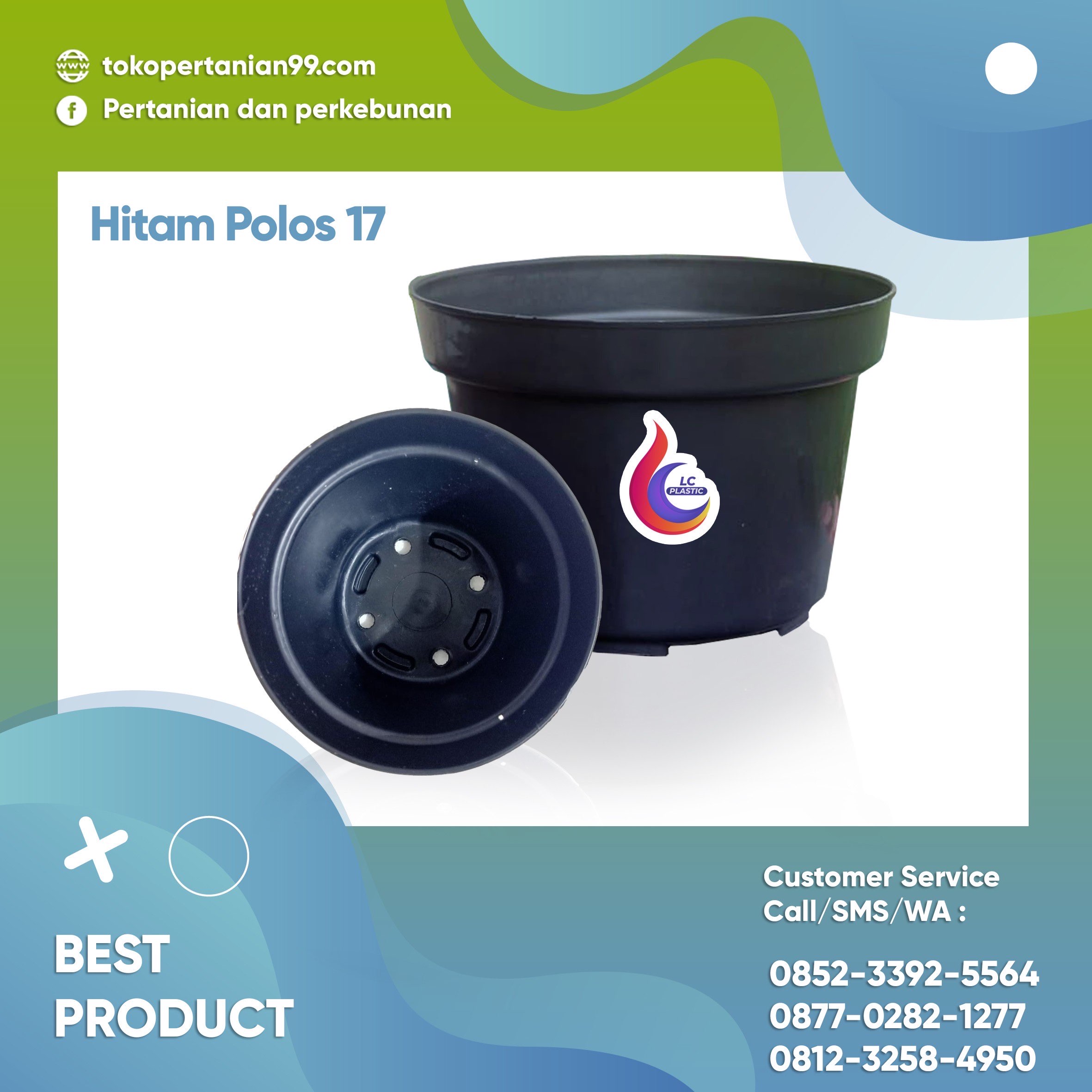 Pot Tanaman Hitam Polos