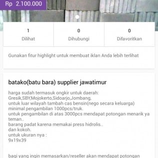 batako batubara (supplier jawatimur)