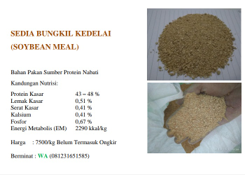 BUNGKIL KEDELAI (SOYBEAN MEAL)
