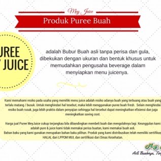 Puree Buah Jambu Biji, Sirsak, Mangga, Strawberi, Naga Merah, Kedongdong, Alpukat