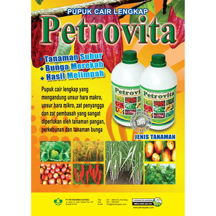 Pupuk Cair Lengkap Petrovita 500 Ml