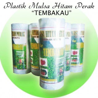 Jual Mulsa Plastik Hitam Perak cap TEMBAKAU