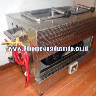 Mesin Gas Deep Fryer Lokal Penggoreng Penuh Minyak