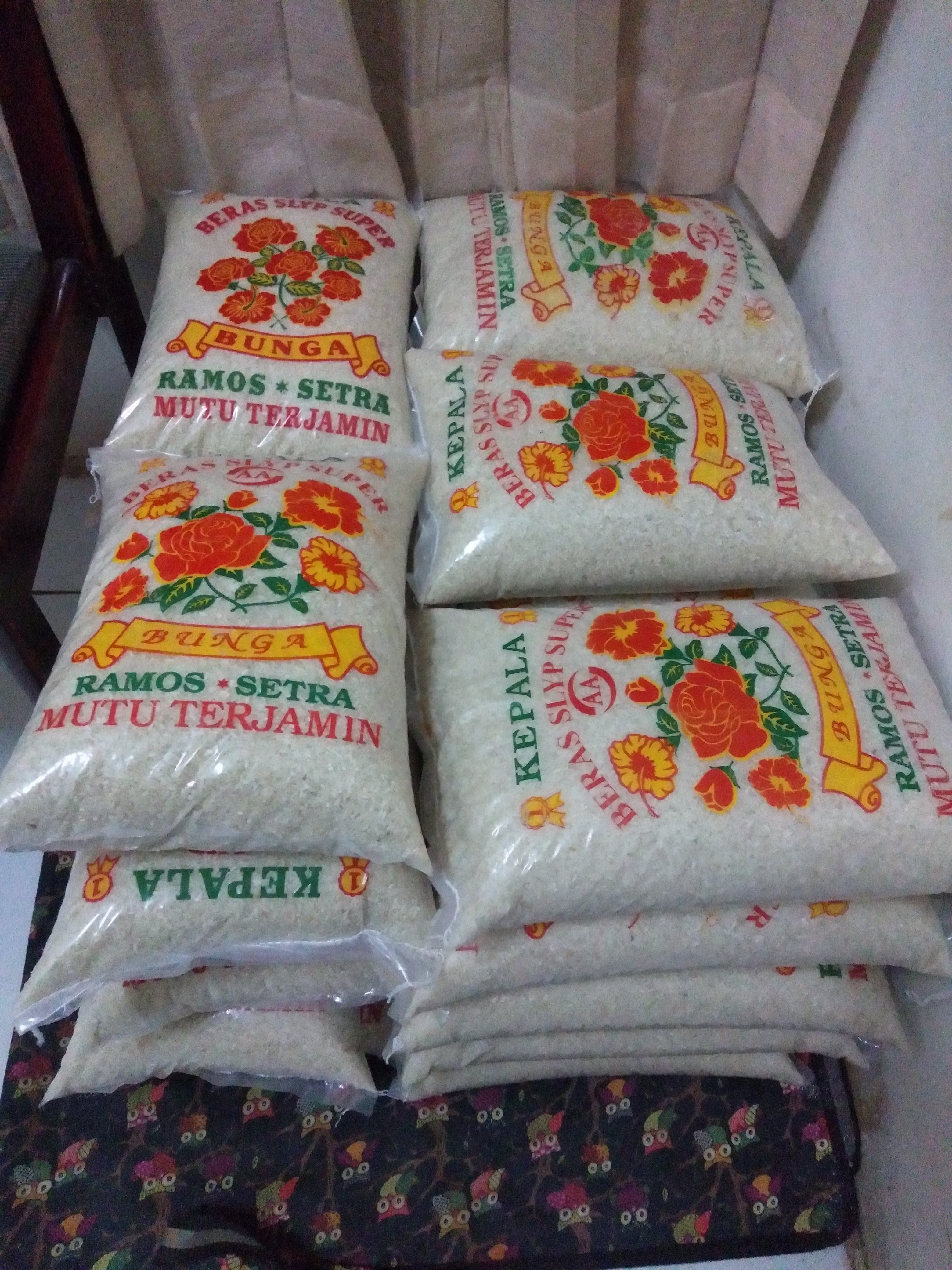 Beras Ramos Setra Cap Bunga kemasan 5 Kg
