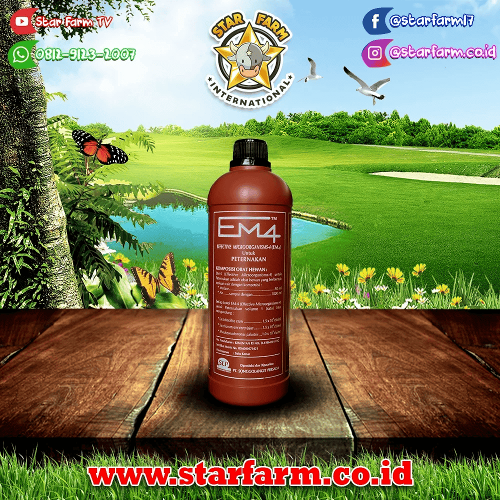 EM4 PETERNAKAN Probiotik Untuk Segala Hewan - Star Farm Bogor