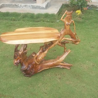 Meja Kayu Akar Jati