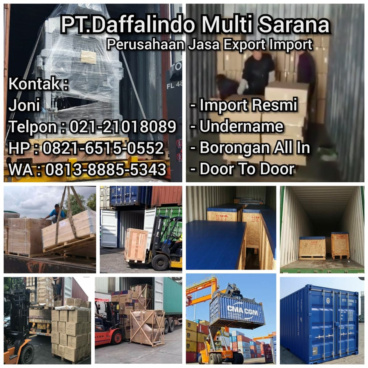 Perusahaan Jasa Import | Jasa Undername Import WA 