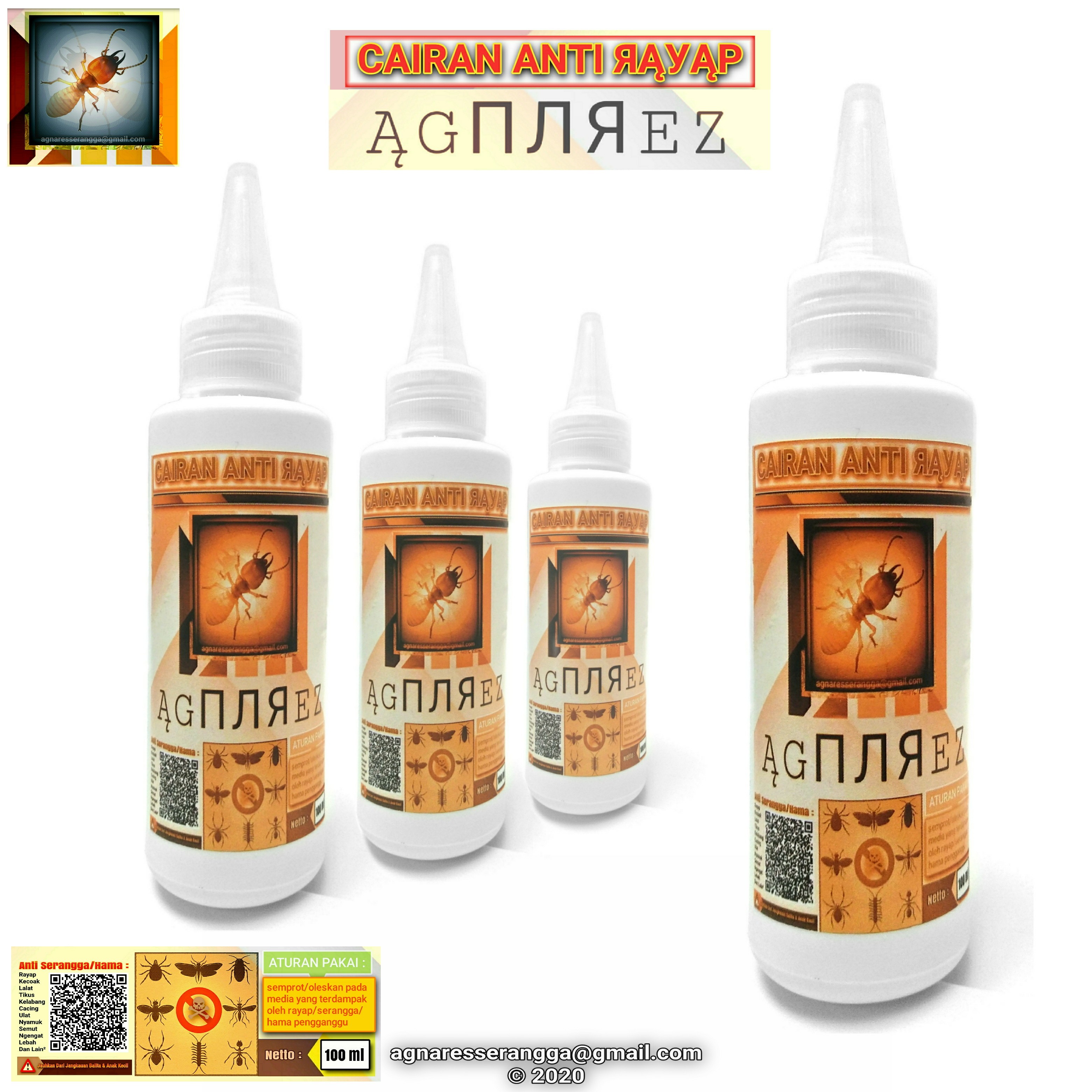 AGNAREZ Produk Cairan Anti Rayap Hama Serangga 
